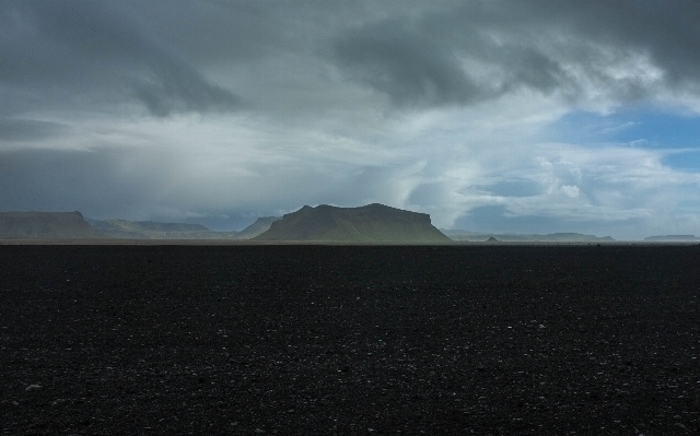 Meer horizont berg wolke Foto