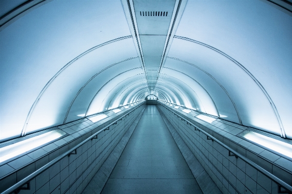 Light architecture tunnel escalator Photo