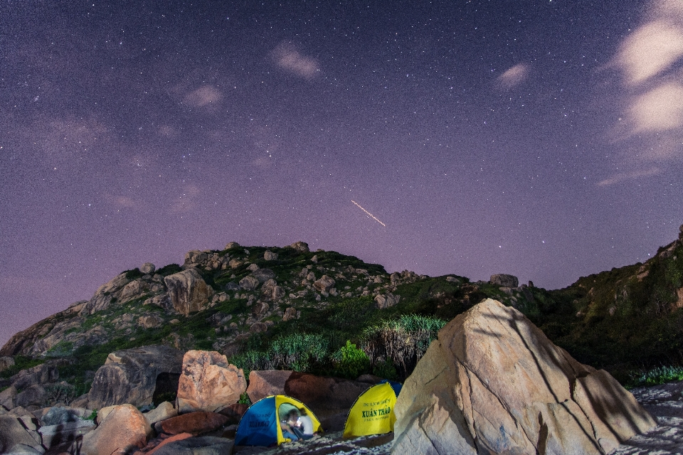 Rock 山 天空 星星