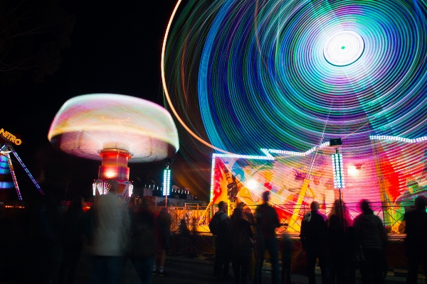 Light night crowd carnival Photo