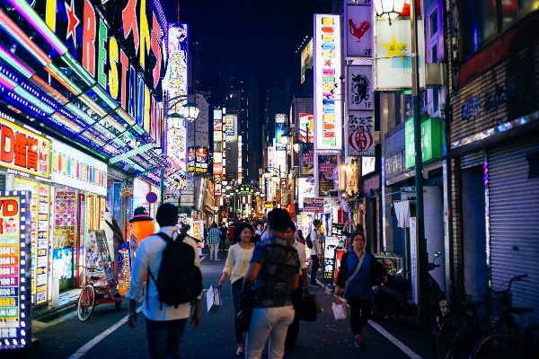 Pedestrian road street night Photo