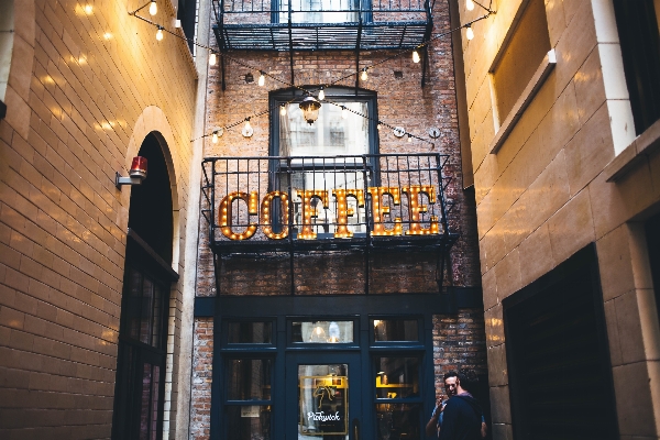 Coffee shop architecture window Photo