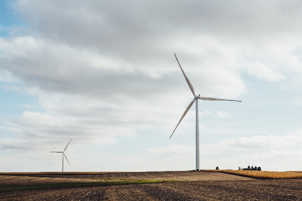 Cloud field prairie windmill Photo