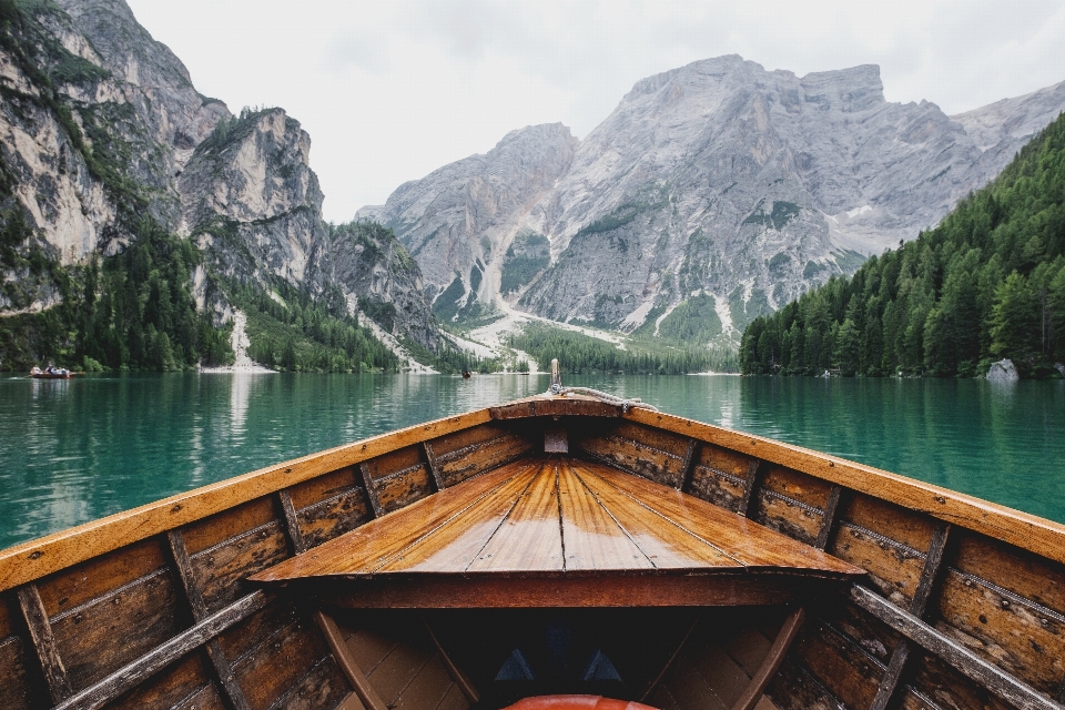 Water mountain boat lake