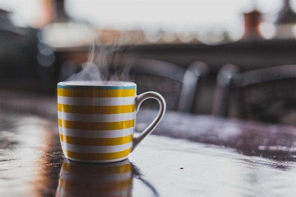 Coffee steam morning glass Photo