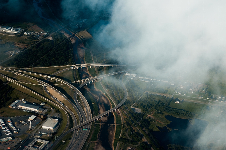 Cloud city freeway reflection