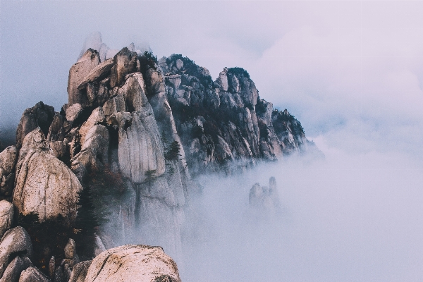 Rock wilderness mountain winter Photo