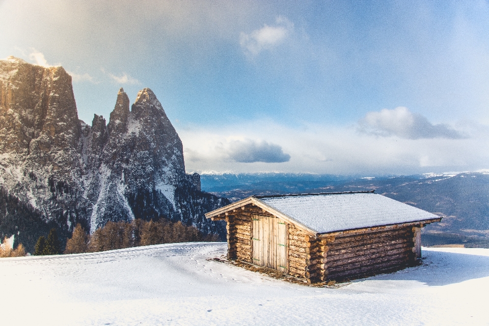 Montagne neige hiver ciel