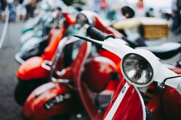 Foto Auto bicicleta rojo vehículo