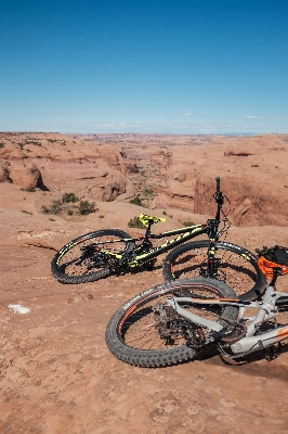 Landscape sand desert bicycle Photo