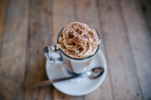 Coffee cappuccino dish meal Photo