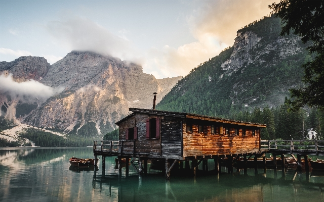 Water nature mountain boat Photo