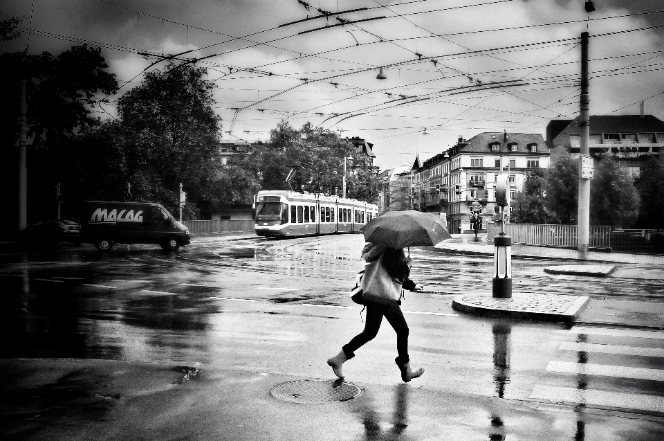 Noir et blanc
 route blanc rue