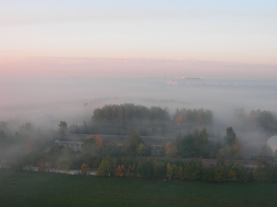 Horizont wolke nebel sonnenaufgang