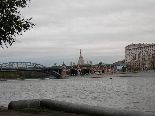 Sea water bridge city Photo