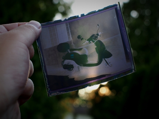 Hand bokeh green gadget Photo