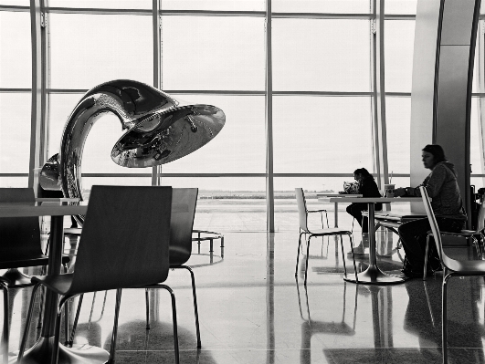 Black and white chair film airport Photo