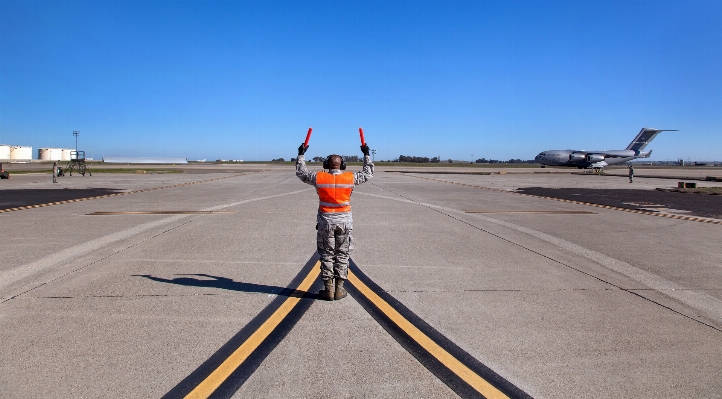 Highway asphalt airport airplane Photo