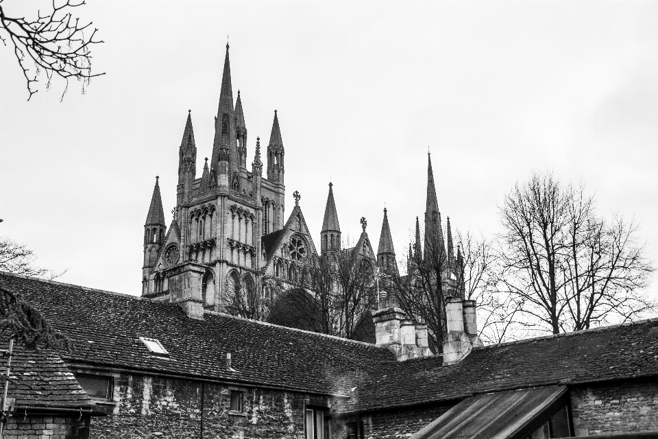 Noir et blanc
 bâtiment église cathédrale