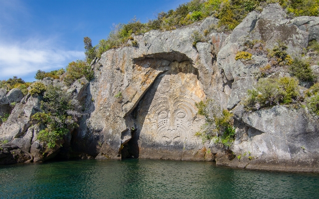 Sea coast rock lake Photo