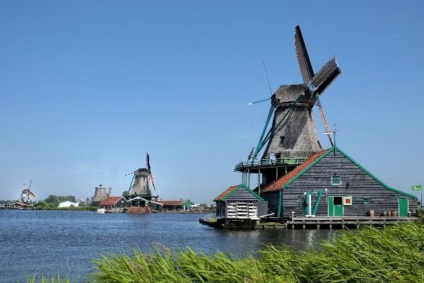 Windmill wind building travel Photo