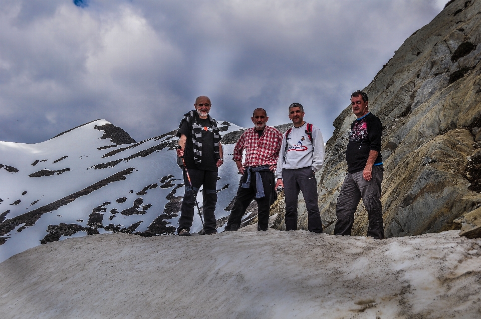 Walking mountain snow winter