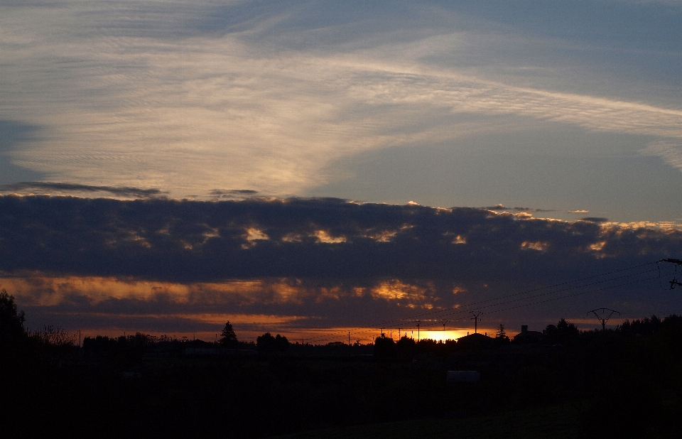 Horizon nuage ciel soleil