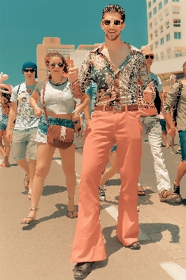 Menschen straße retro sommer Foto