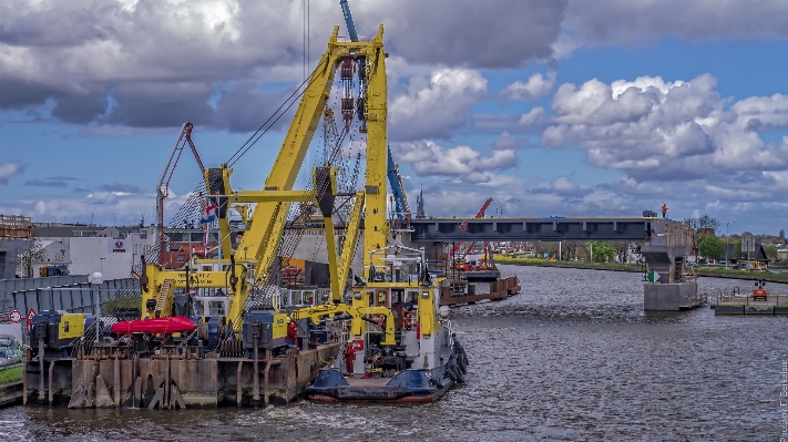 Sea bridge ship transport Photo