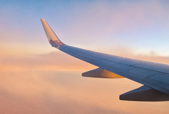 Wing sky sunset airplane Photo