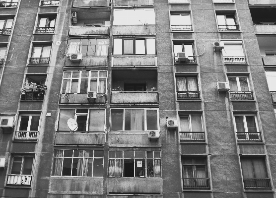 Black and white architecture street house Photo