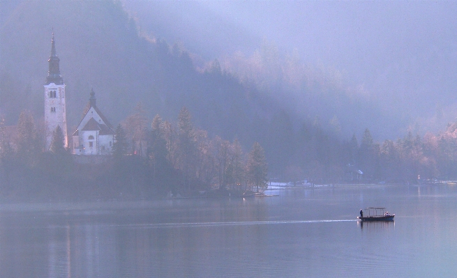 Water snow winter fog Photo