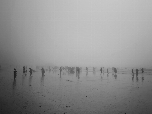 Foto Pantai laut cakrawala bayangan hitam