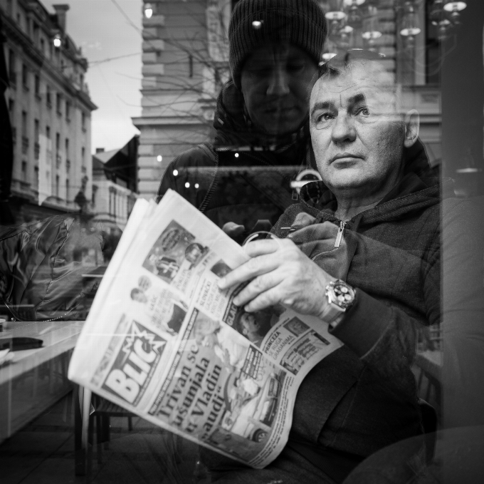 Personne noir et blanc
 blanc rue