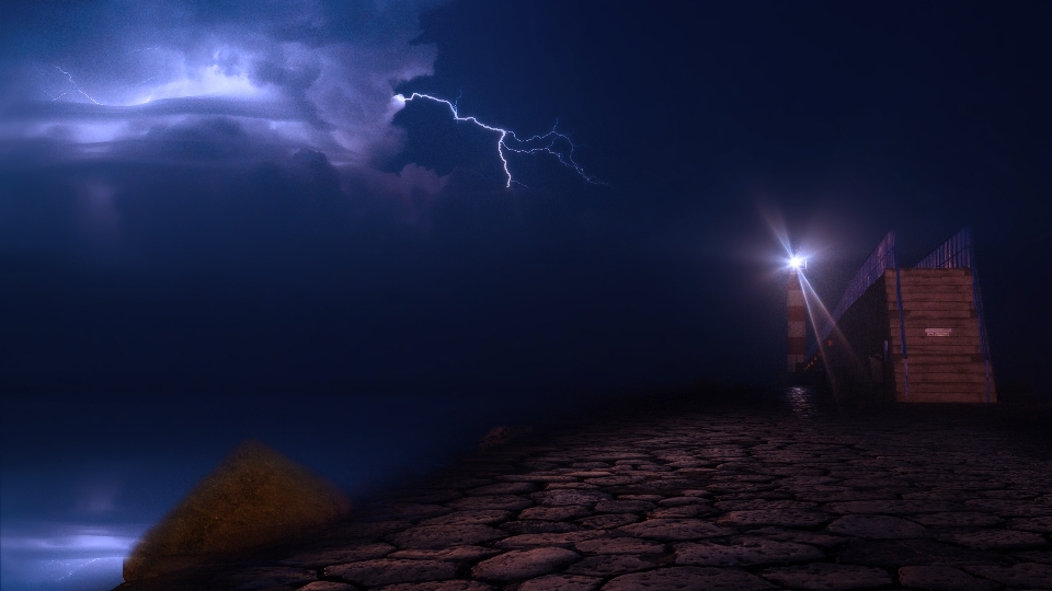 Light cloud lighthouse sky