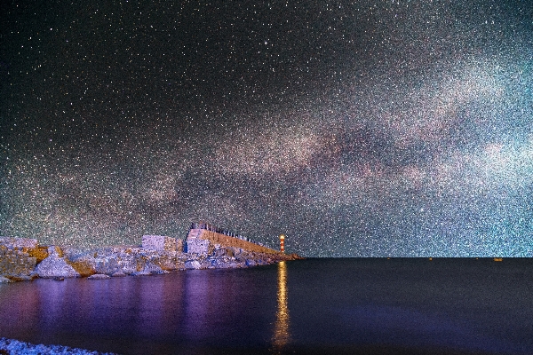 Light lighthouse sky night Photo