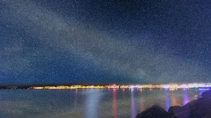 Sea light sky night Photo