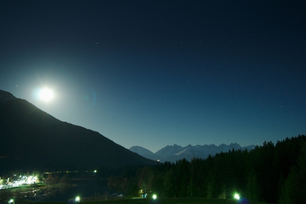 Mountain light sky night Photo