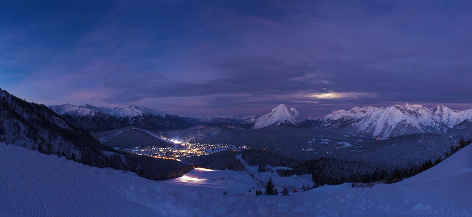 Montagne neige hiver nuage