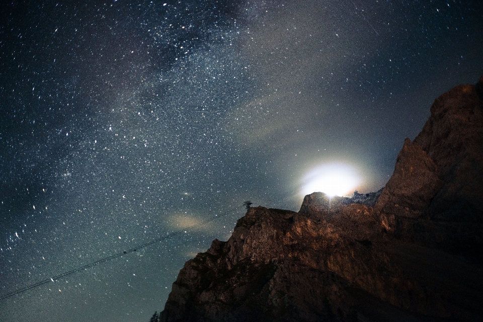 Langit malam bintang bima sakti
