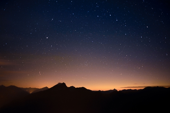 Horizon mountain sky night Photo