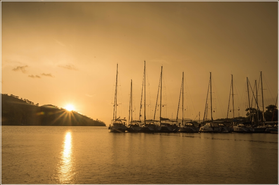 海 地平線 dock 日の出