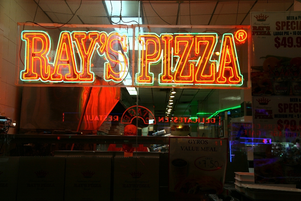 Night restaurant bar signage