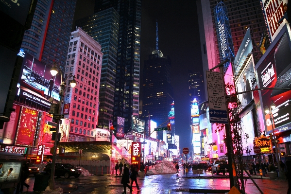 Fußgänger straße nacht stadt Foto