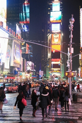 Fußgänger straße nacht stadt Foto