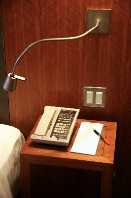 Desk table light wood Photo