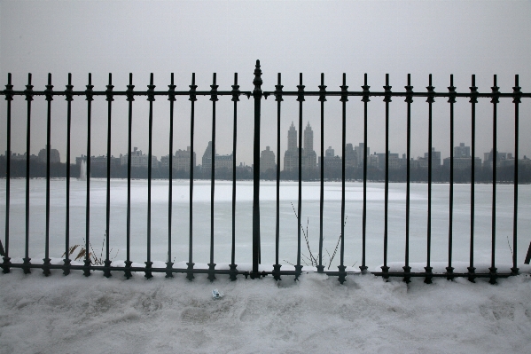 Snow winter fence manhattan Photo