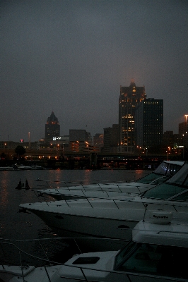 Horizon sunset boat skyline Photo