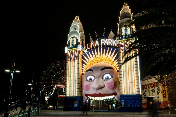 Night amusement park sydney landmark Photo