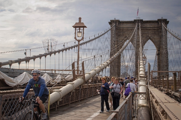 Boardwalk track bridge manhattan Photo